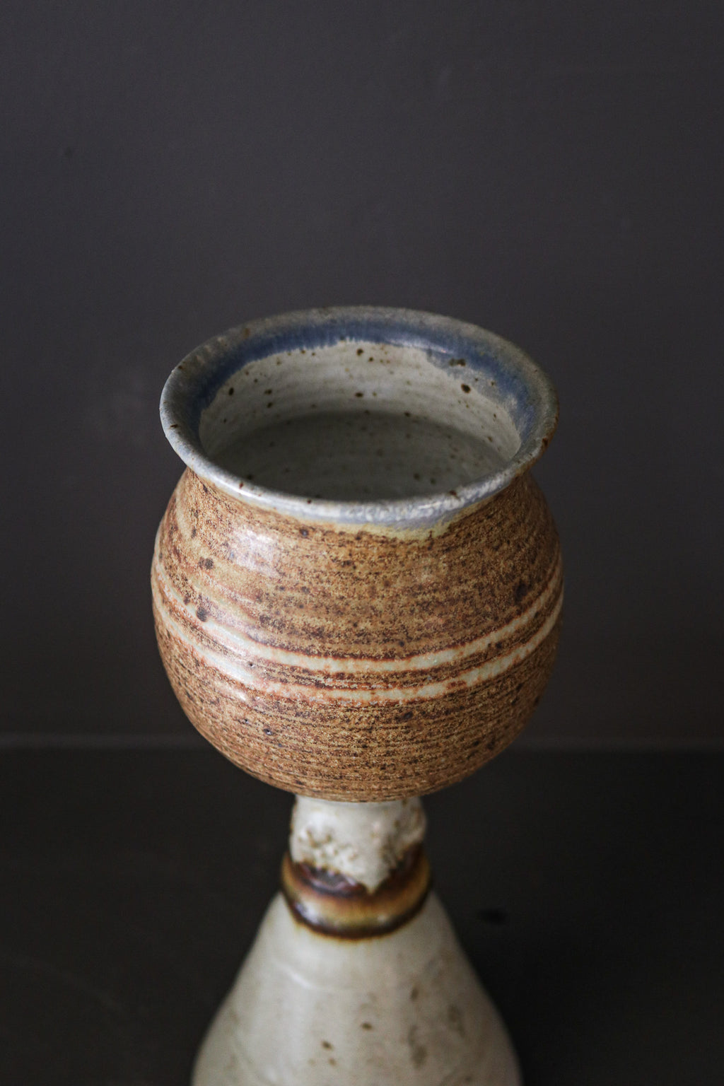 Vintage Handmade Ceramic Goblet