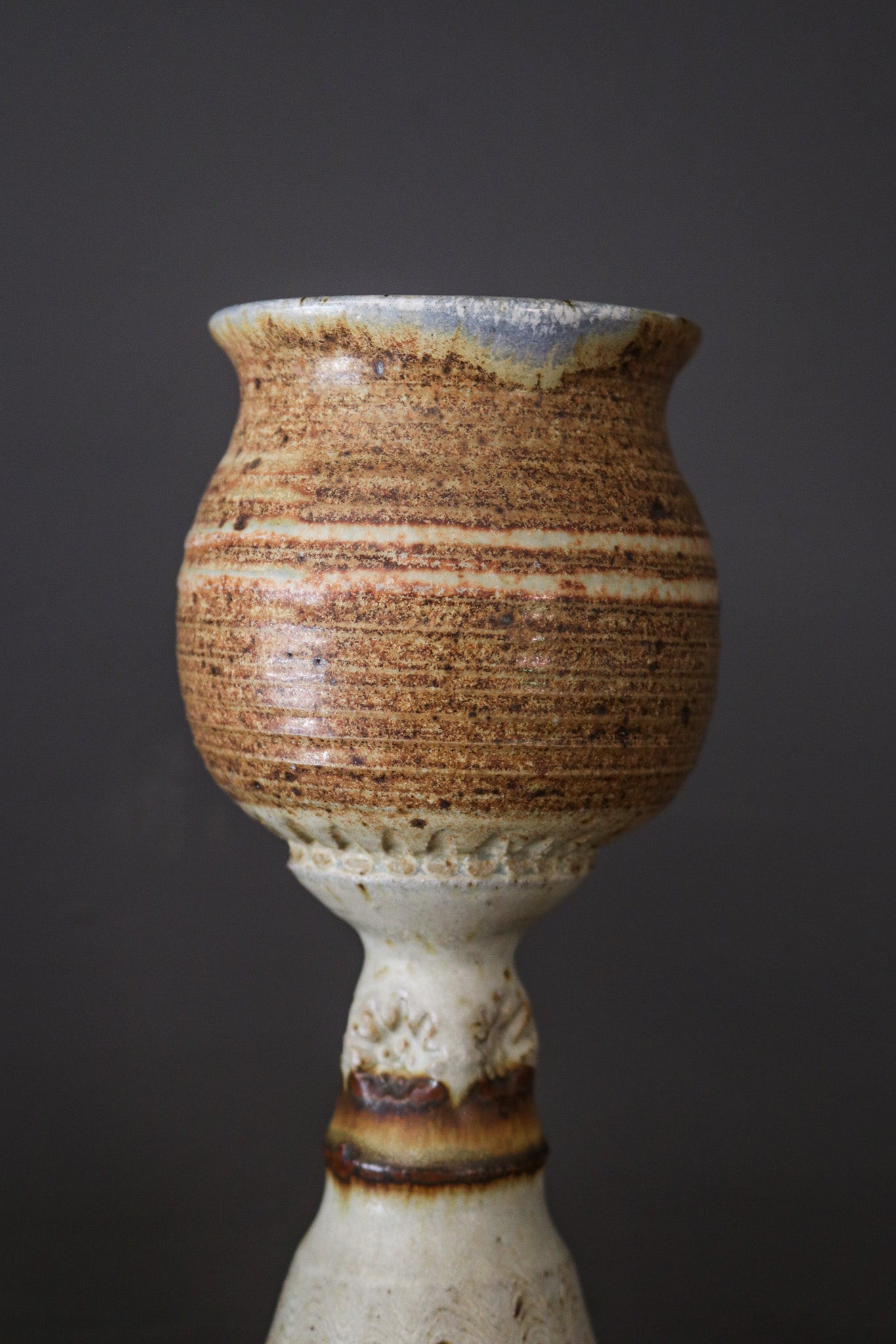 Vintage Handmade Ceramic Goblet