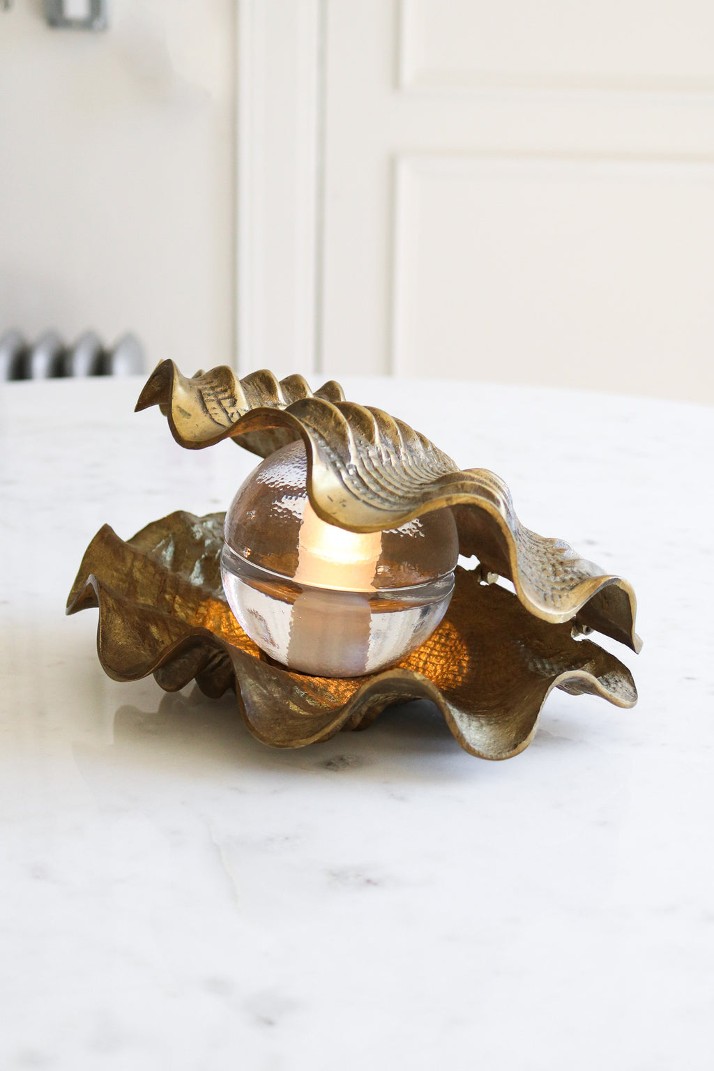 Vintage Brass Clam Shell
