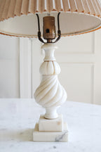 Pair of Vintage Alabaster Lamps