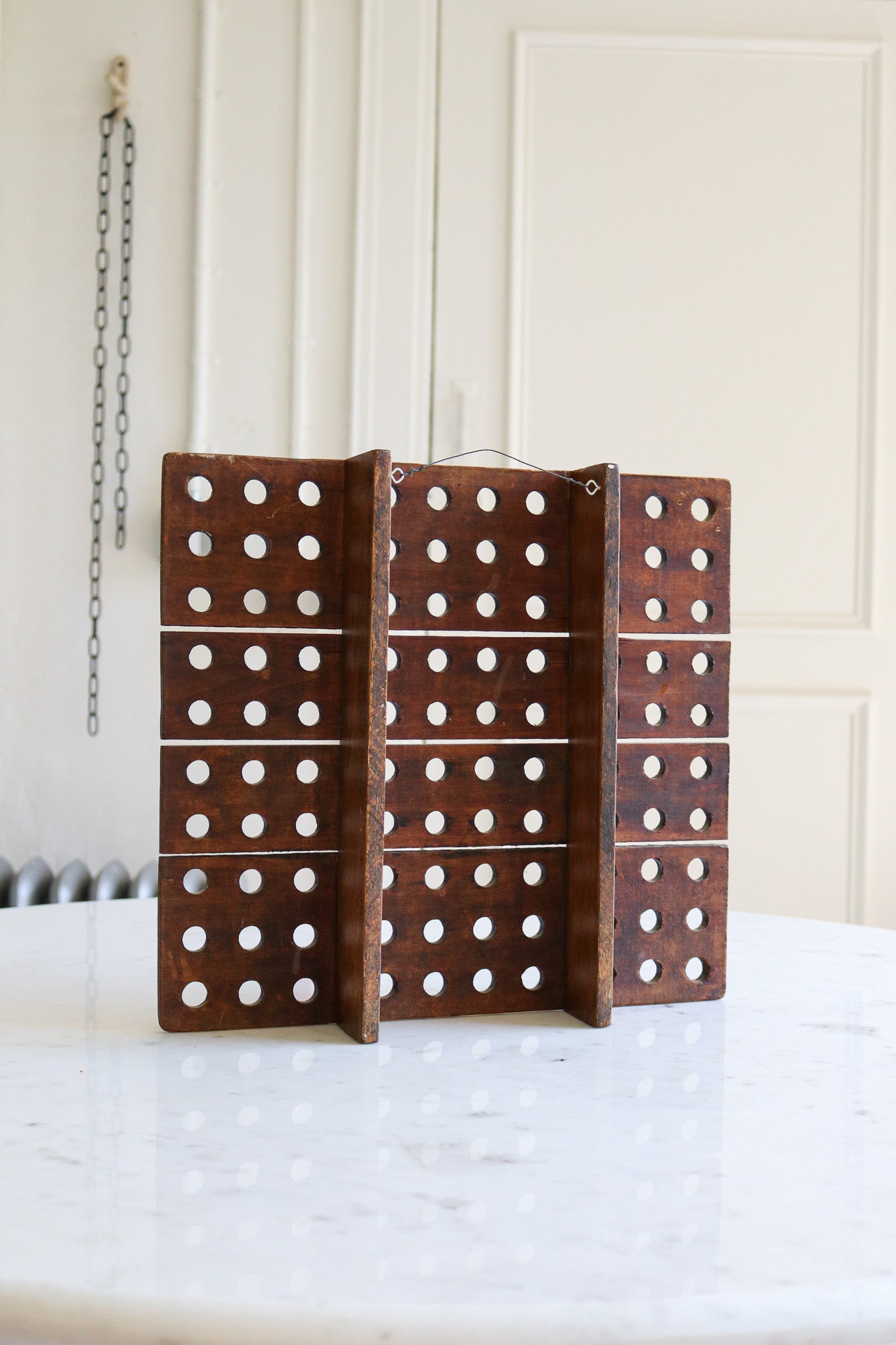 Vintage Wooden Perforated Tray