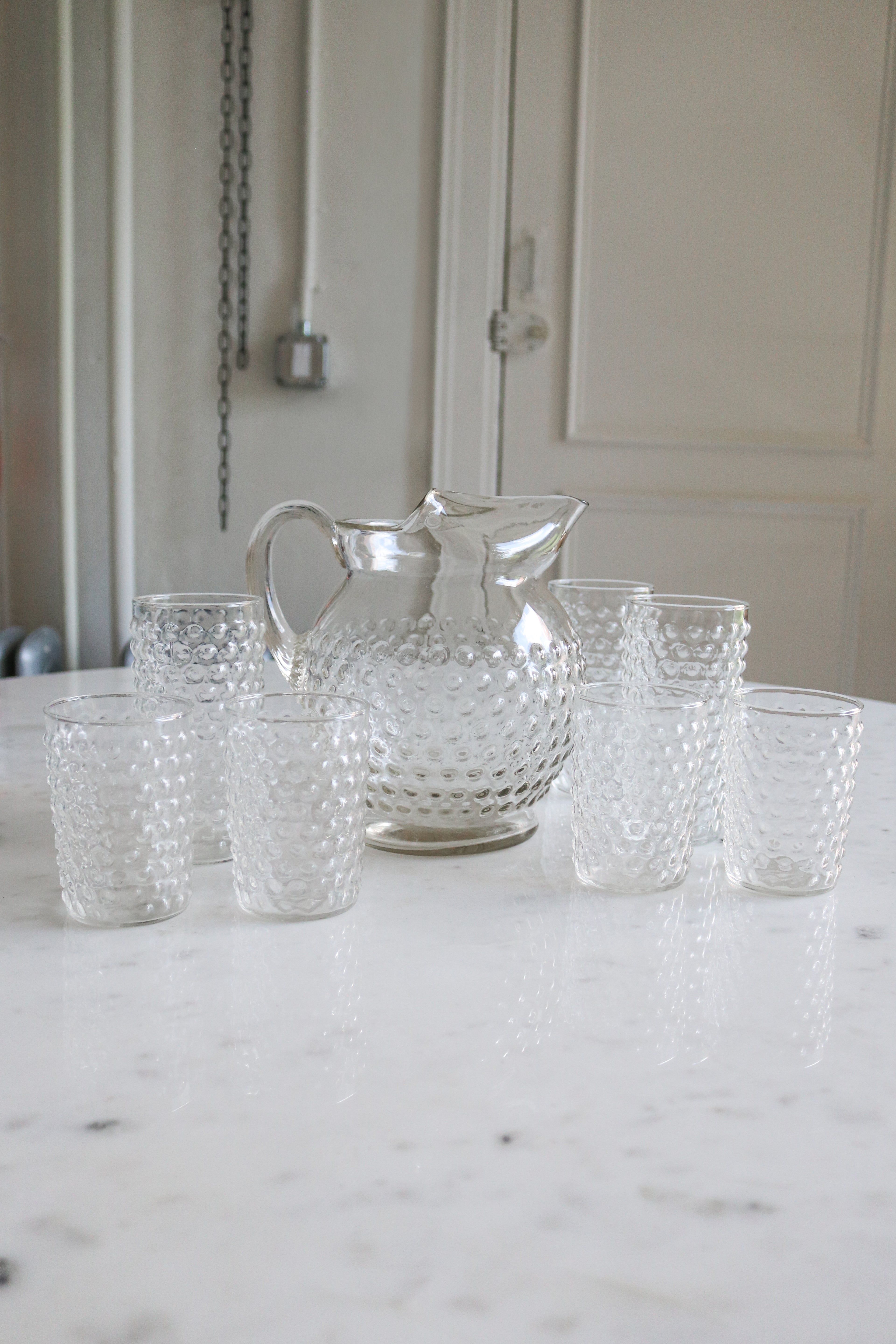 Vintage Pitcher and Glassware Set