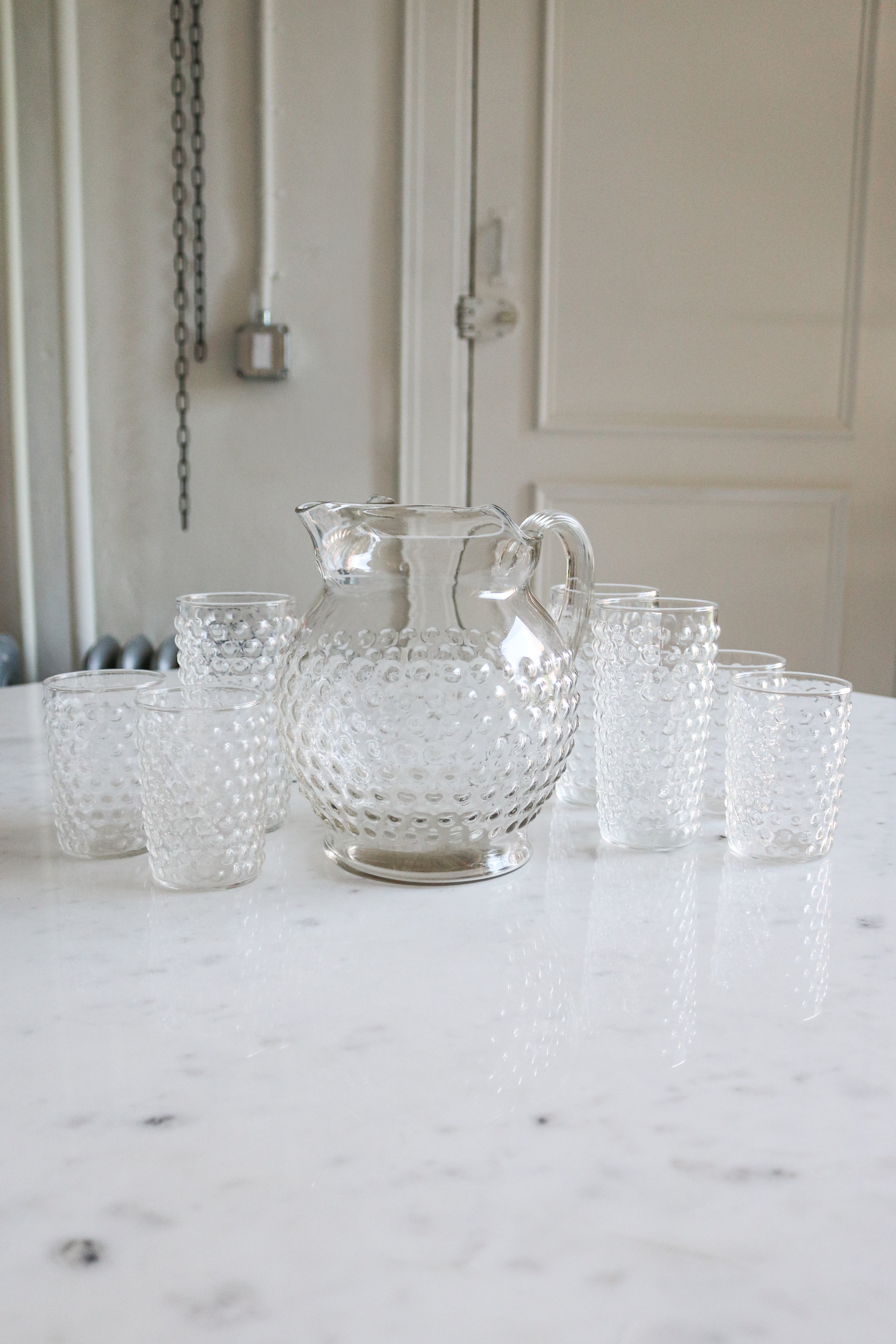 Vintage Pitcher and Glassware Set