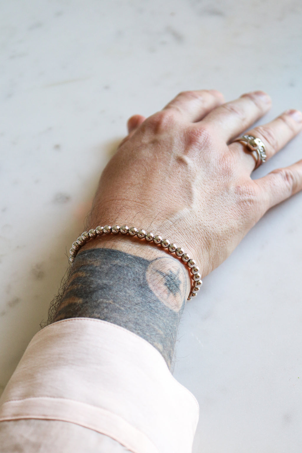 Sterling Silver Adjustable Bead Bracelet