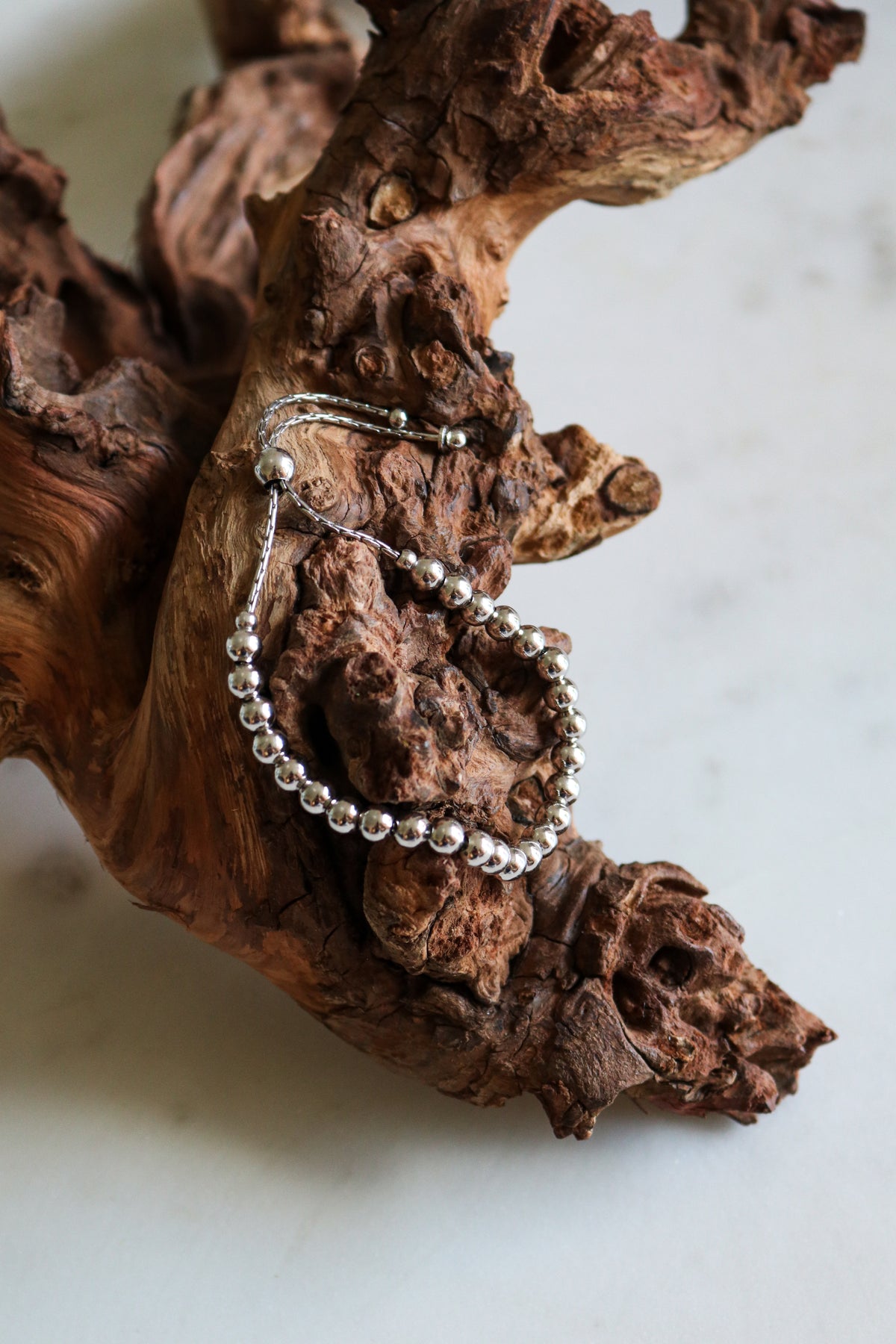 Sterling Silver Adjustable Bead Bracelet