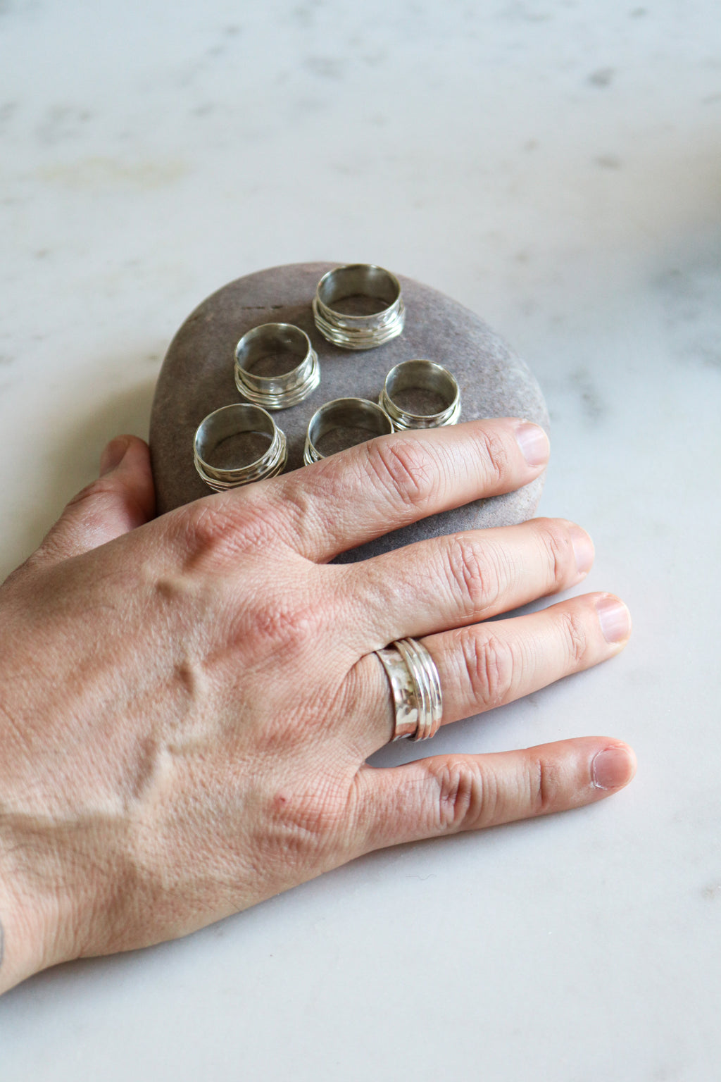 Hand-Made Sterling Silver Spinner Ring