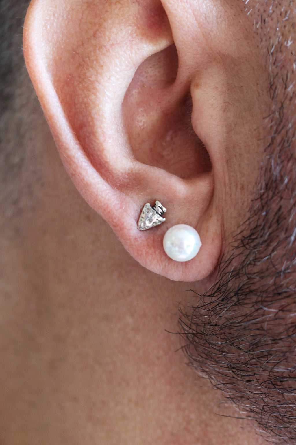 Small Sterling Silver Arrowhead Stud Earrings
