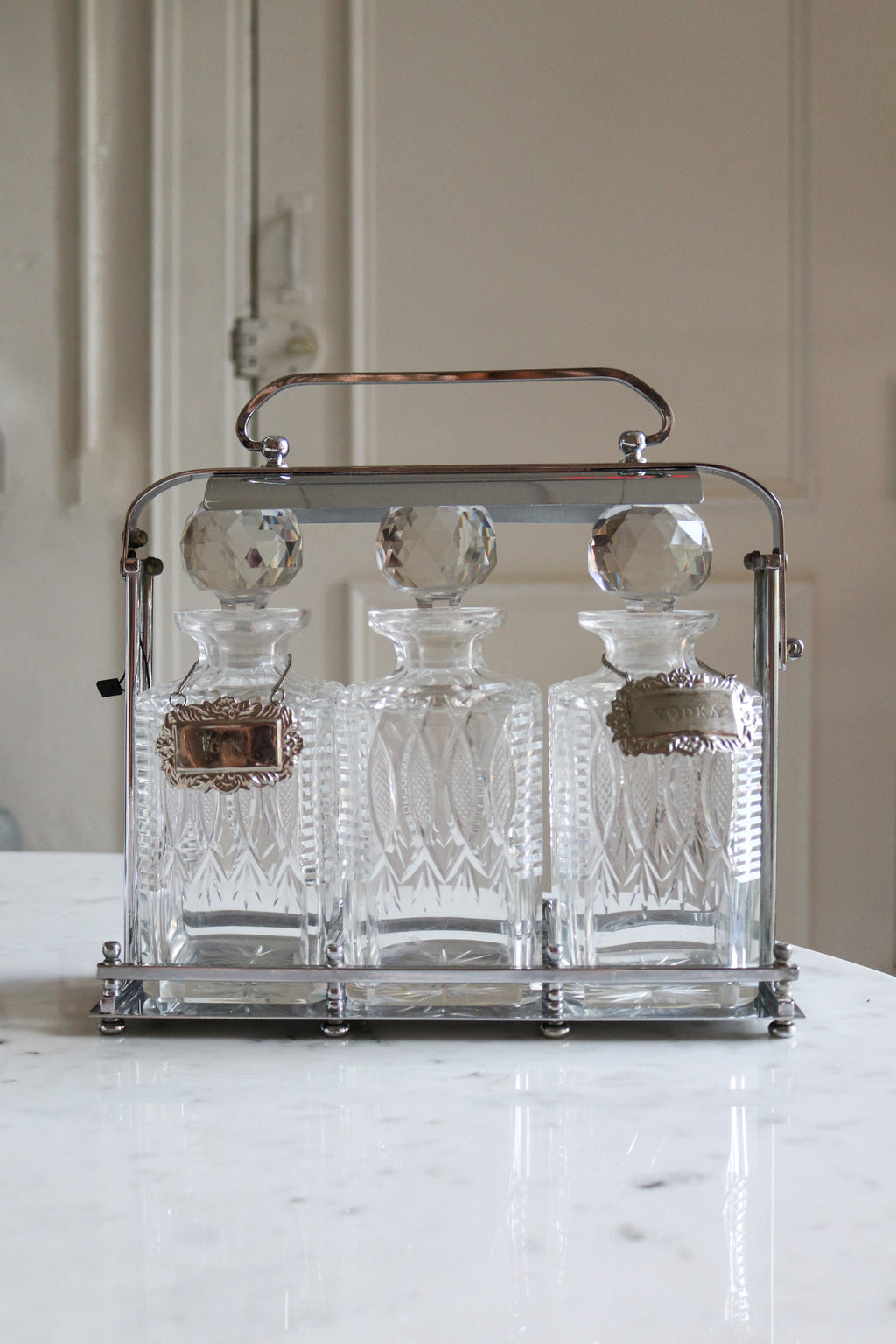 Antique Crystal Decanter Tantalus