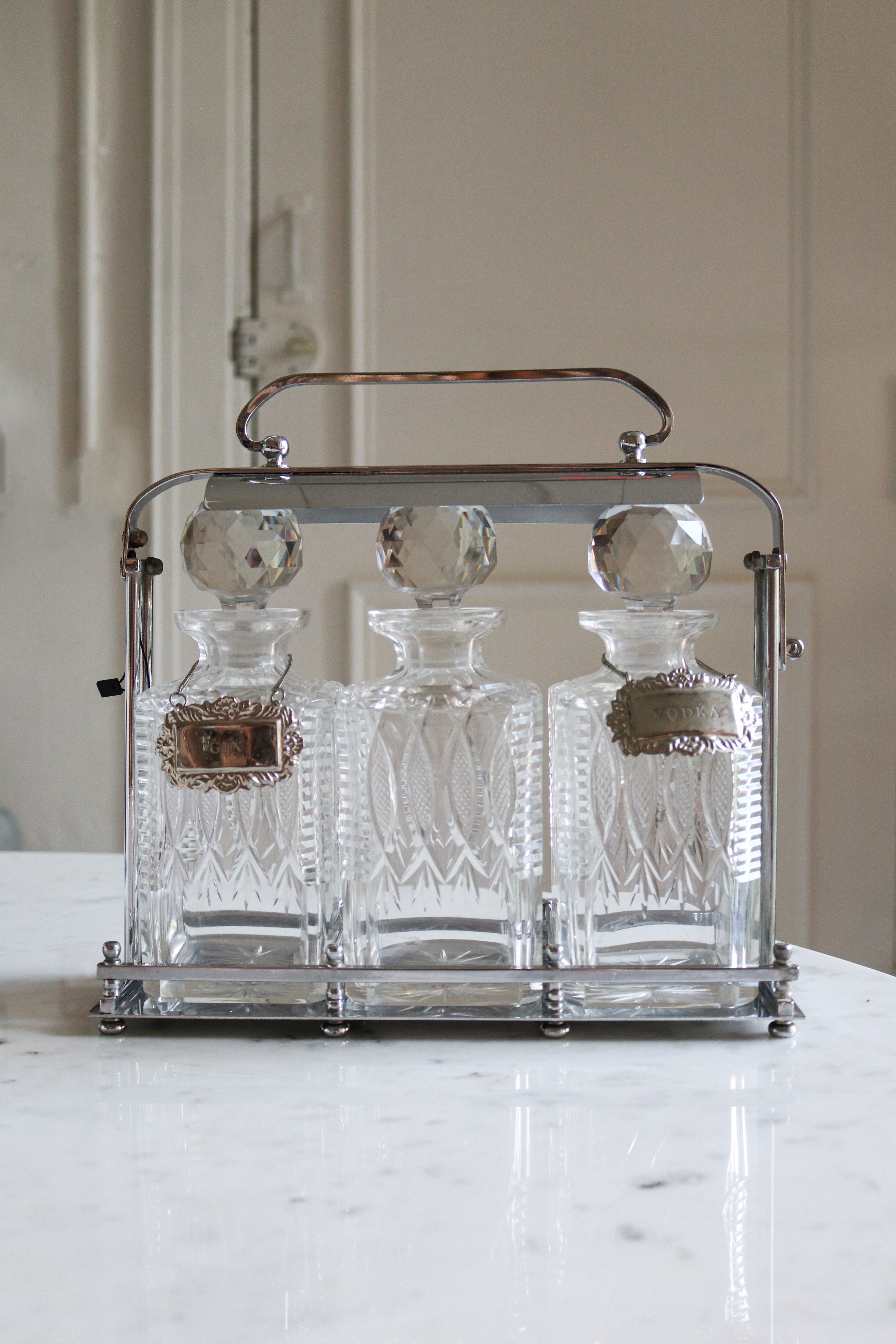 Antique Crystal Decanter Tantalus