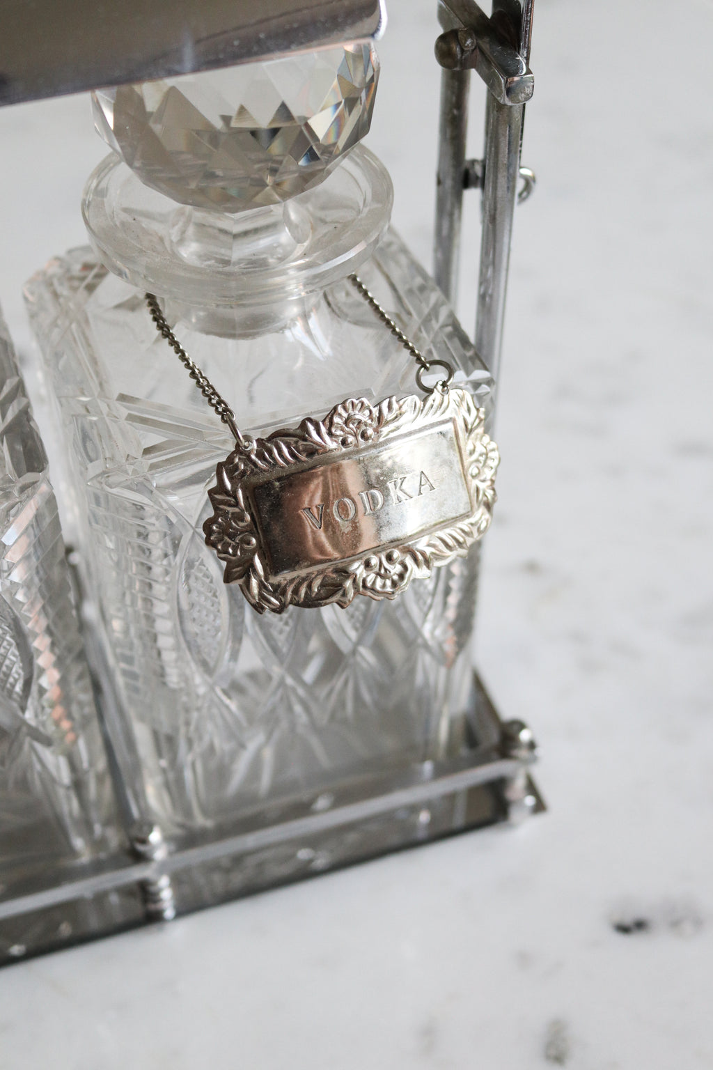 Antique Crystal Decanter Tantalus