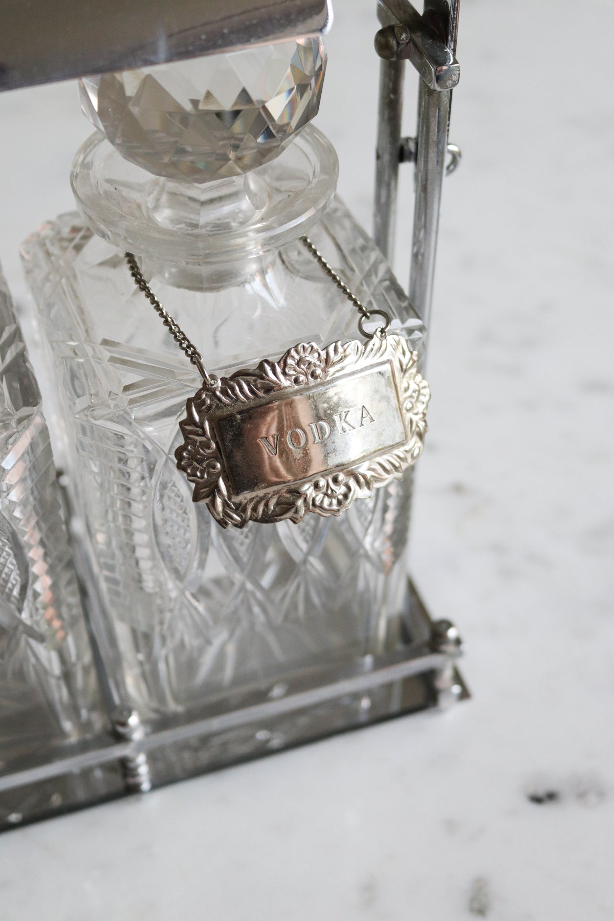 Antique Crystal Decanter Tantalus