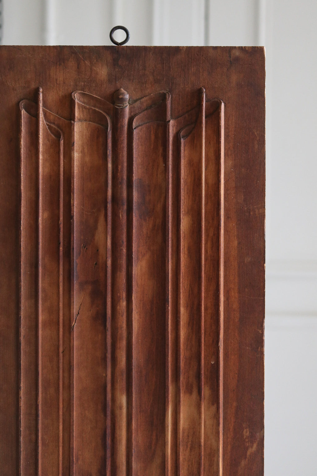 Antique Hand-Carved Linen Fold Panel