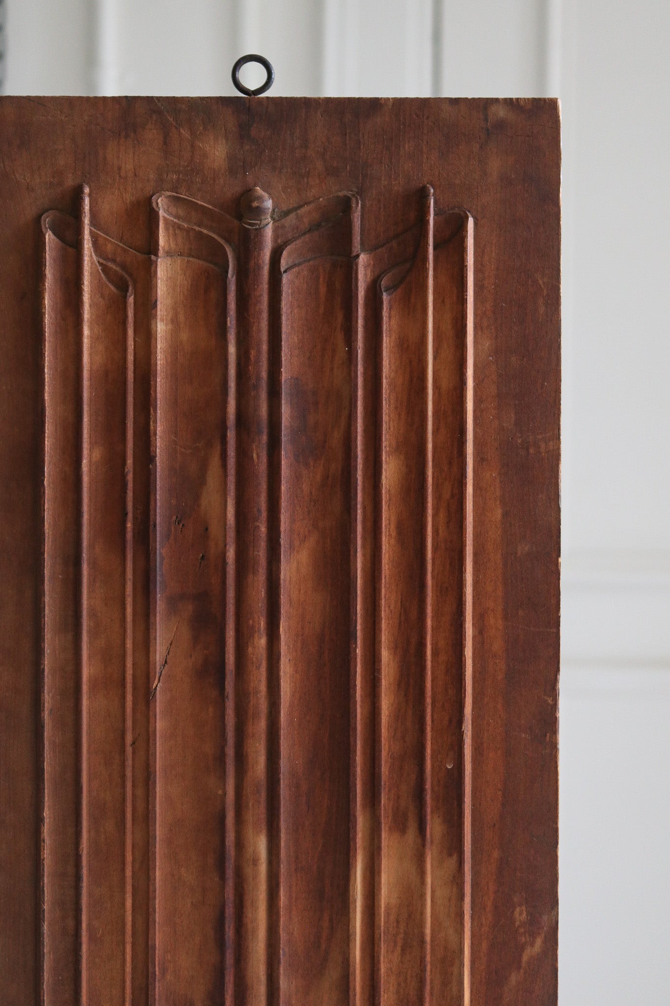 Antique Hand-Carved Linen Fold Panel