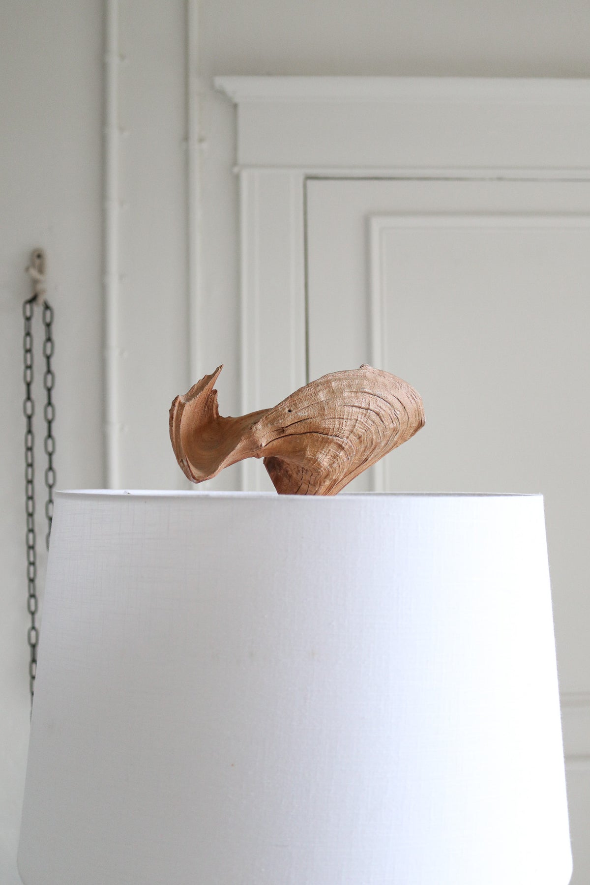Vintage Burl Wood Table Lamp