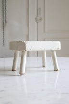 Small Antique White Stool / Pedestal
