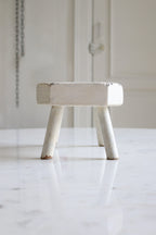 Small Antique White Stool / Pedestal