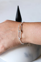 Sterling Silver Double Link Bracelet
