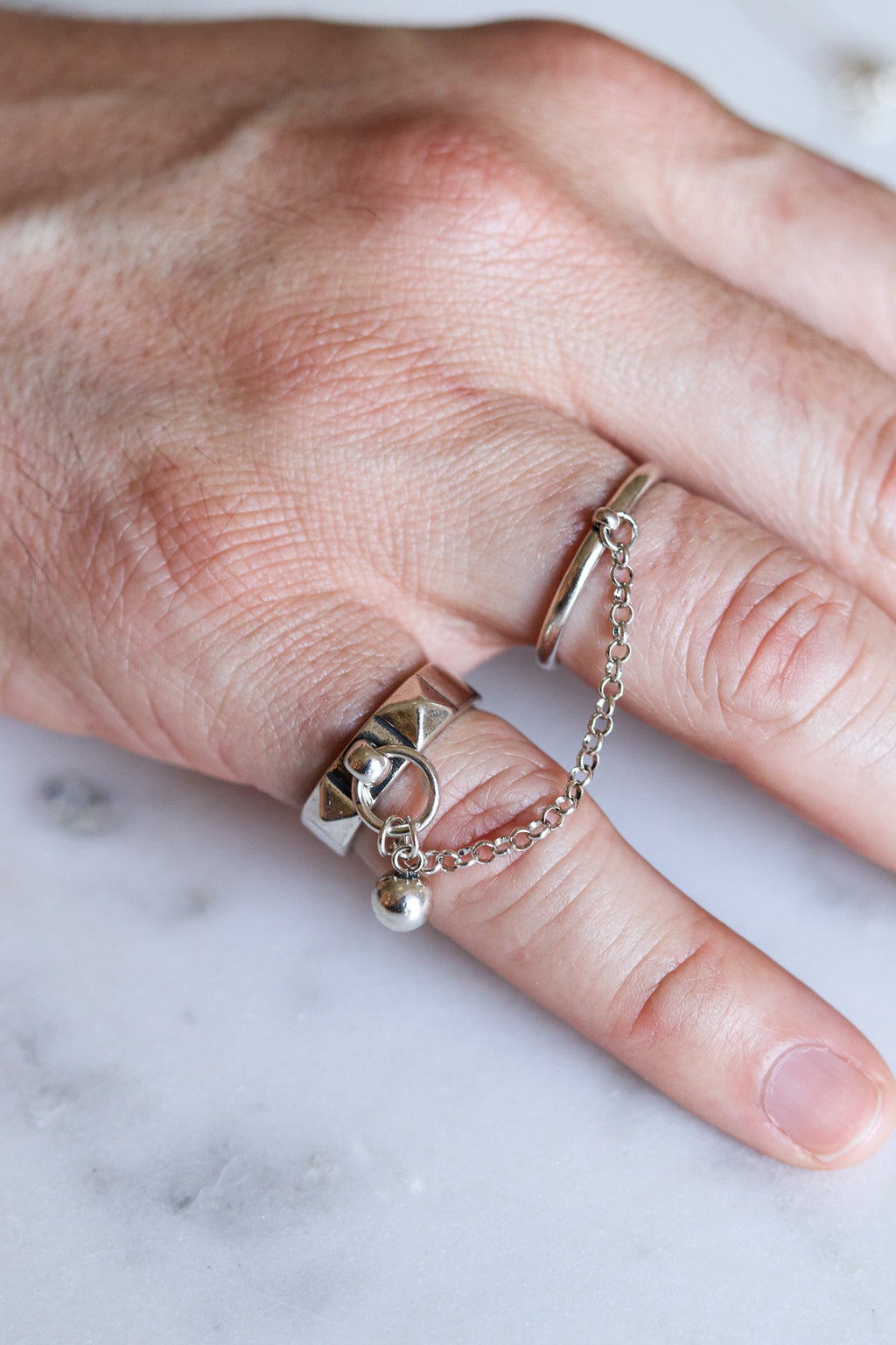 Sterling Silver Connected Ring