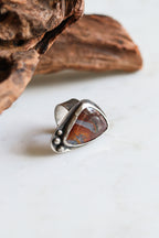 Tomi Petrella Sterling Silver and Red Dolomite Ring