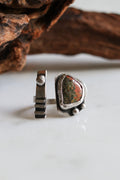 Tomi Petrella Sterling Silver and Unakite Ring
