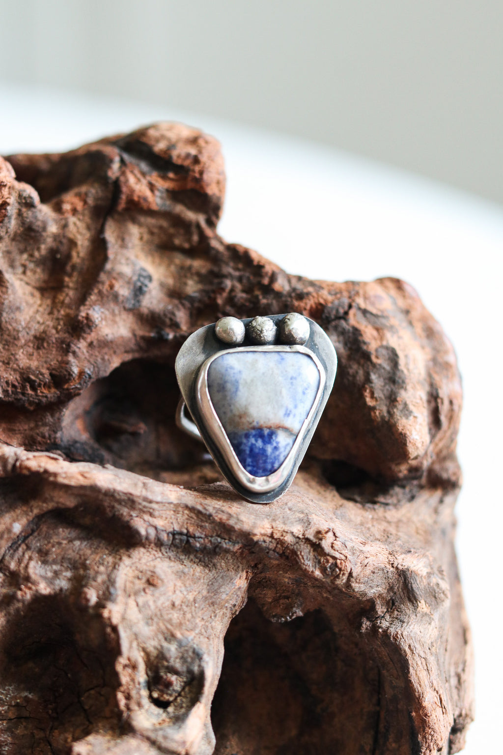 Tomi Petrella Sterling Silver and Sodalite Ring