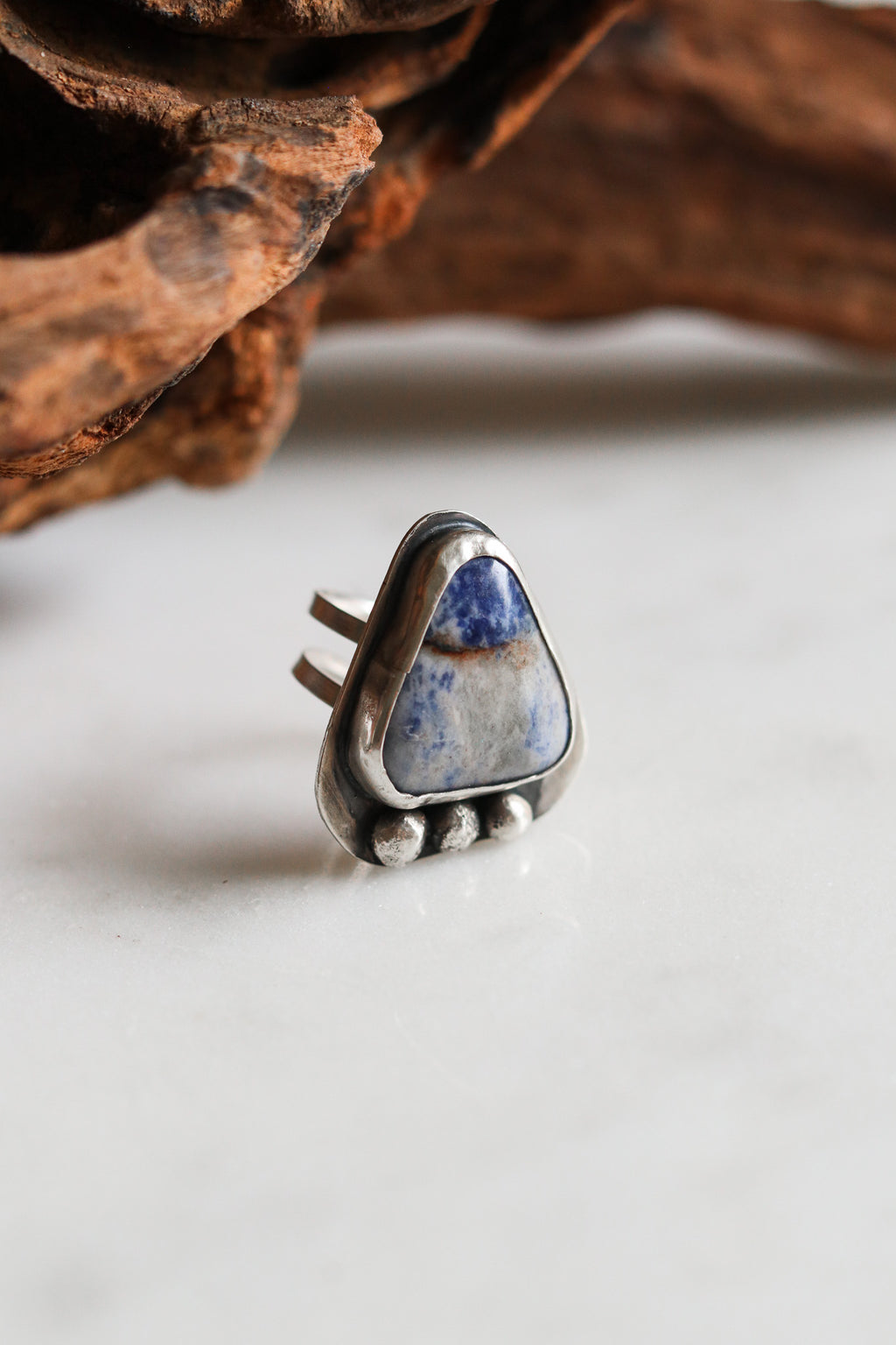 Tomi Petrella Sterling Silver and Sodalite Ring