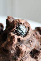 Tomi Petrella Sterling Silver and Tree Agate Ring