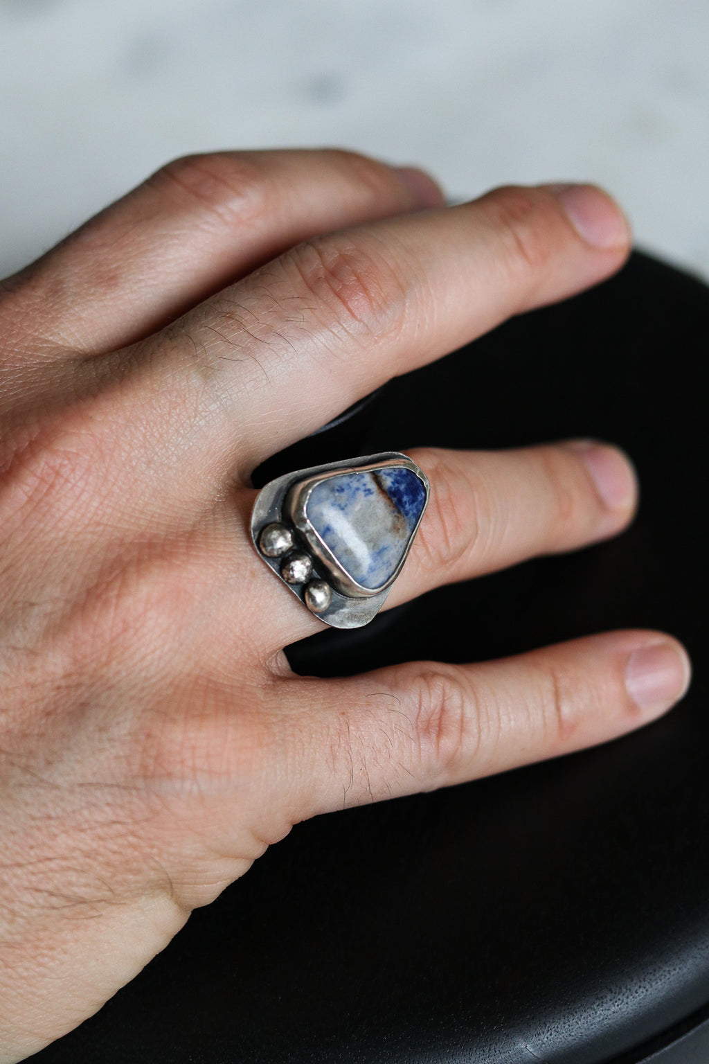 Tomi Petrella Sterling Silver and Sodalite Ring