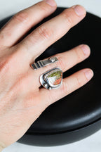 Tomi Petrella Sterling Silver and Unakite Ring