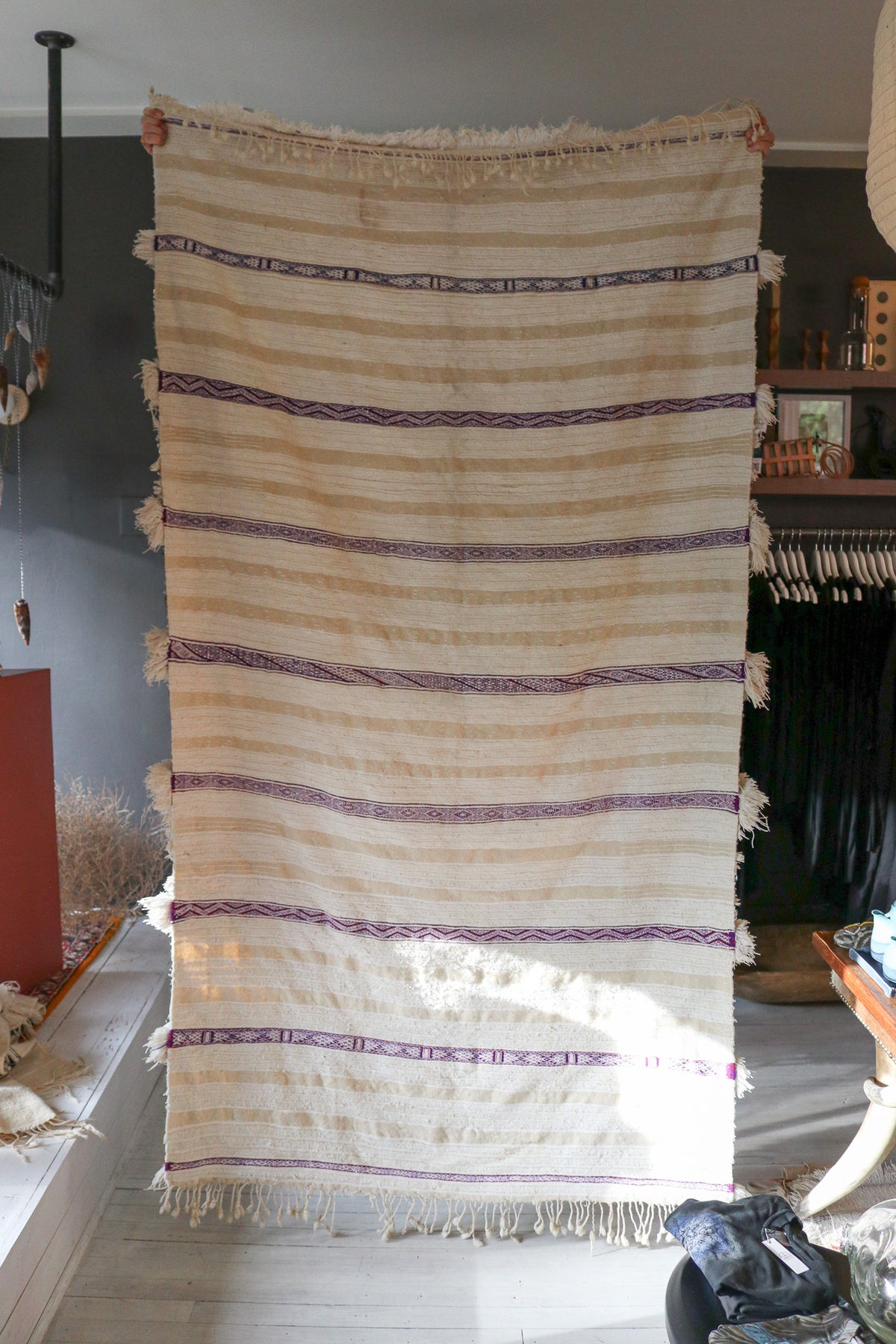 Moroccan Wedding Blanket: Violet Handira