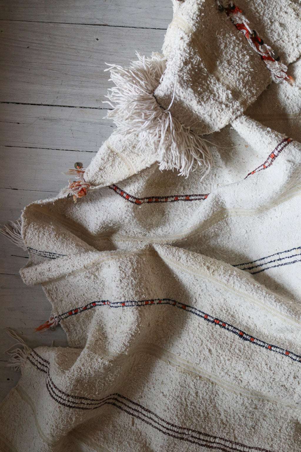 Moroccan Wedding Blanket: Orange Handira