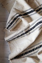 Moroccan Wedding Blanket: Black & Cream Handira