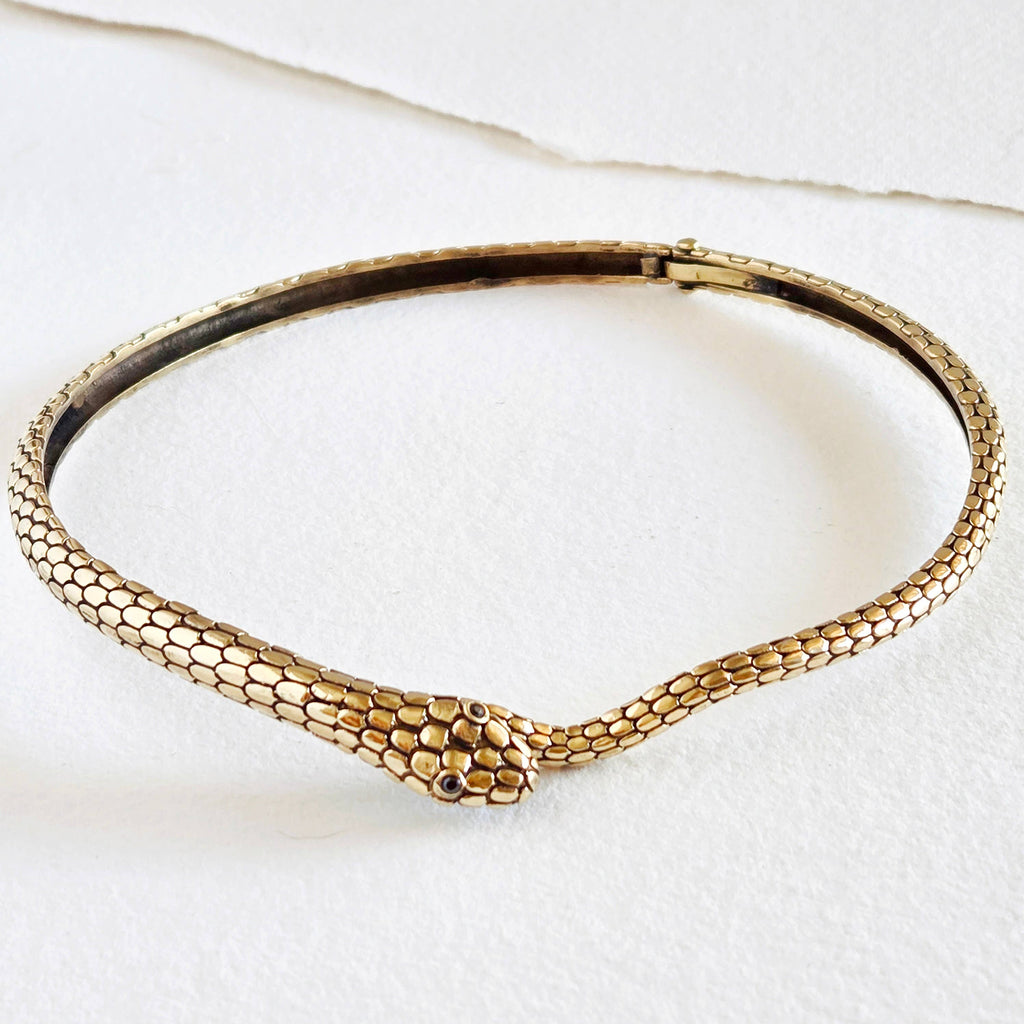 Brass Serpent Choker Necklace