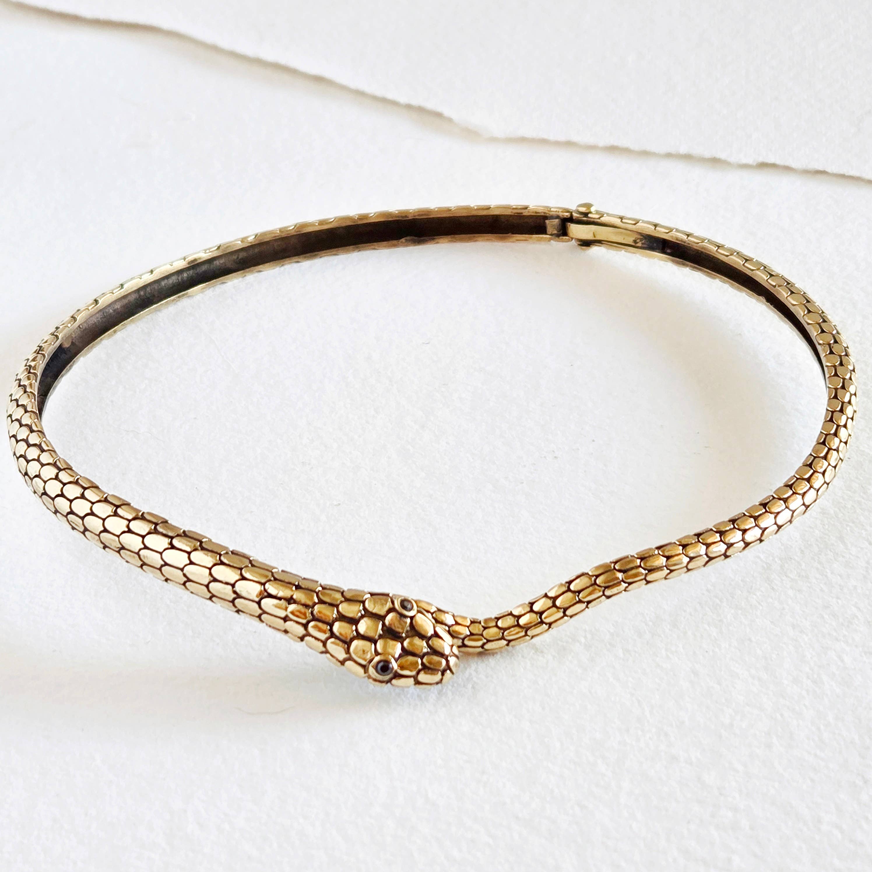 Brass Serpent Choker Necklace