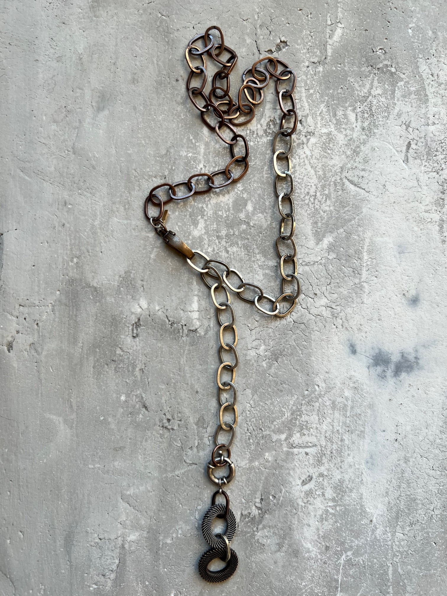 Mixed Metal Chunky Necklace