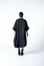 Lalune Dress - Grey Stripe