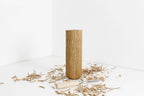 "Geyser" Vase In Solid Oak, Turned, Hand-Textured.
