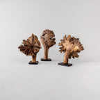 Small Wood Flower on Stand