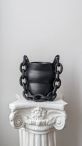 Handmade Ceramic Chain Vase | Black