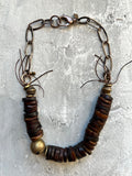 Brass and Buffalo Horn Necklace