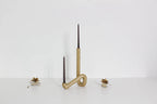 "Affluent" Wooden Candle Holder For Two Candles In Oak