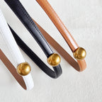 Leather modern simple thin molecule belt