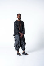 Alaceus Poncho - Black / Grey