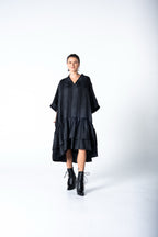 Lalune Dress - Grey Stripe