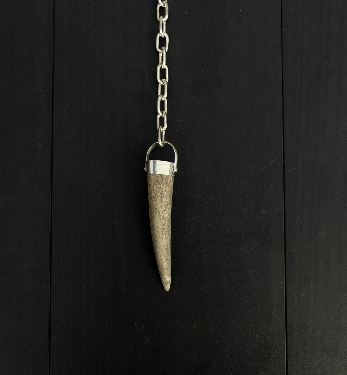 Sterling Silver Antler Tip Necklace