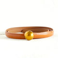Leather modern simple thin molecule belt