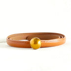 Leather modern simple thin molecule belt