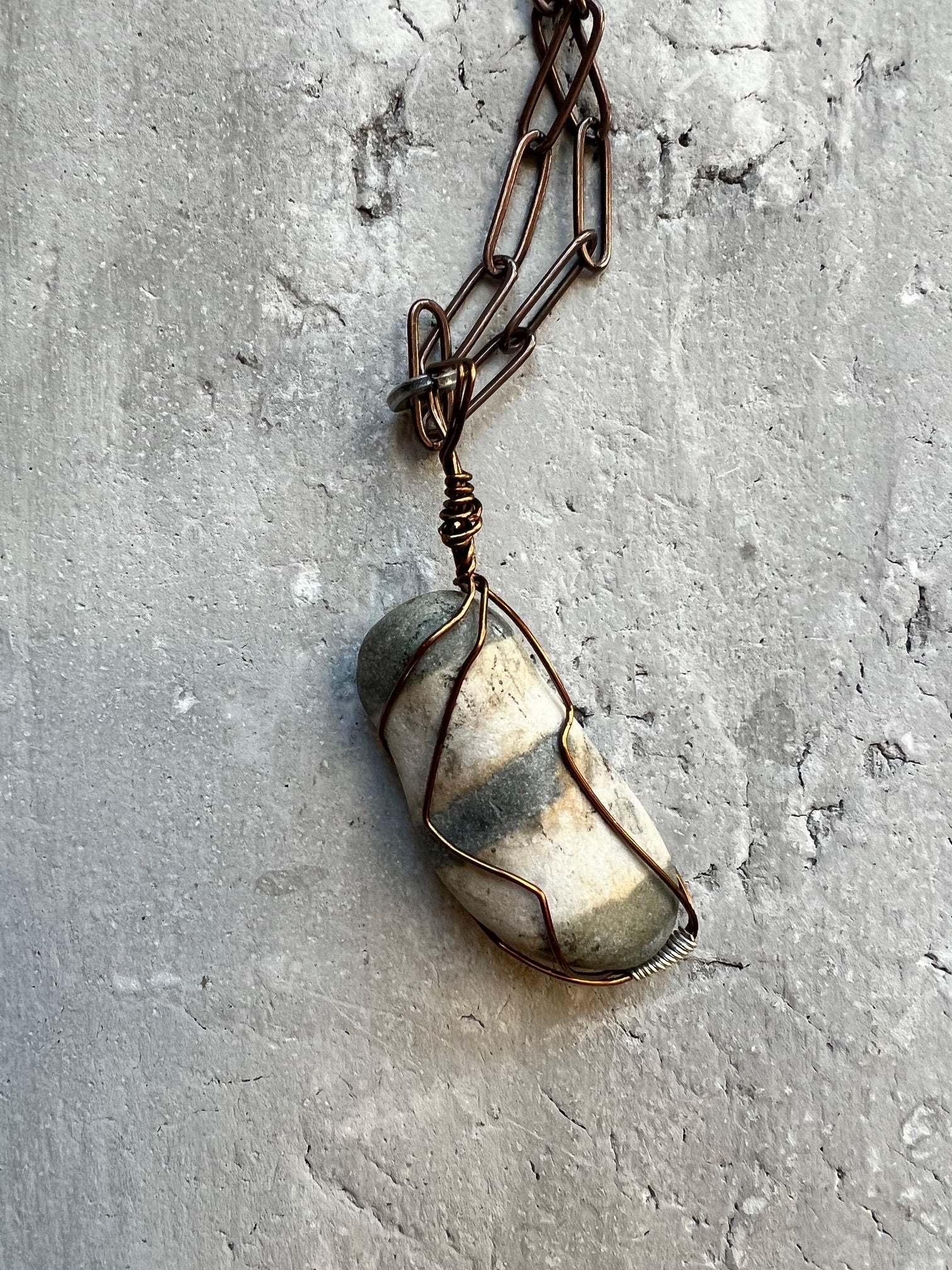 Bronze Paperclip Chain Necklace