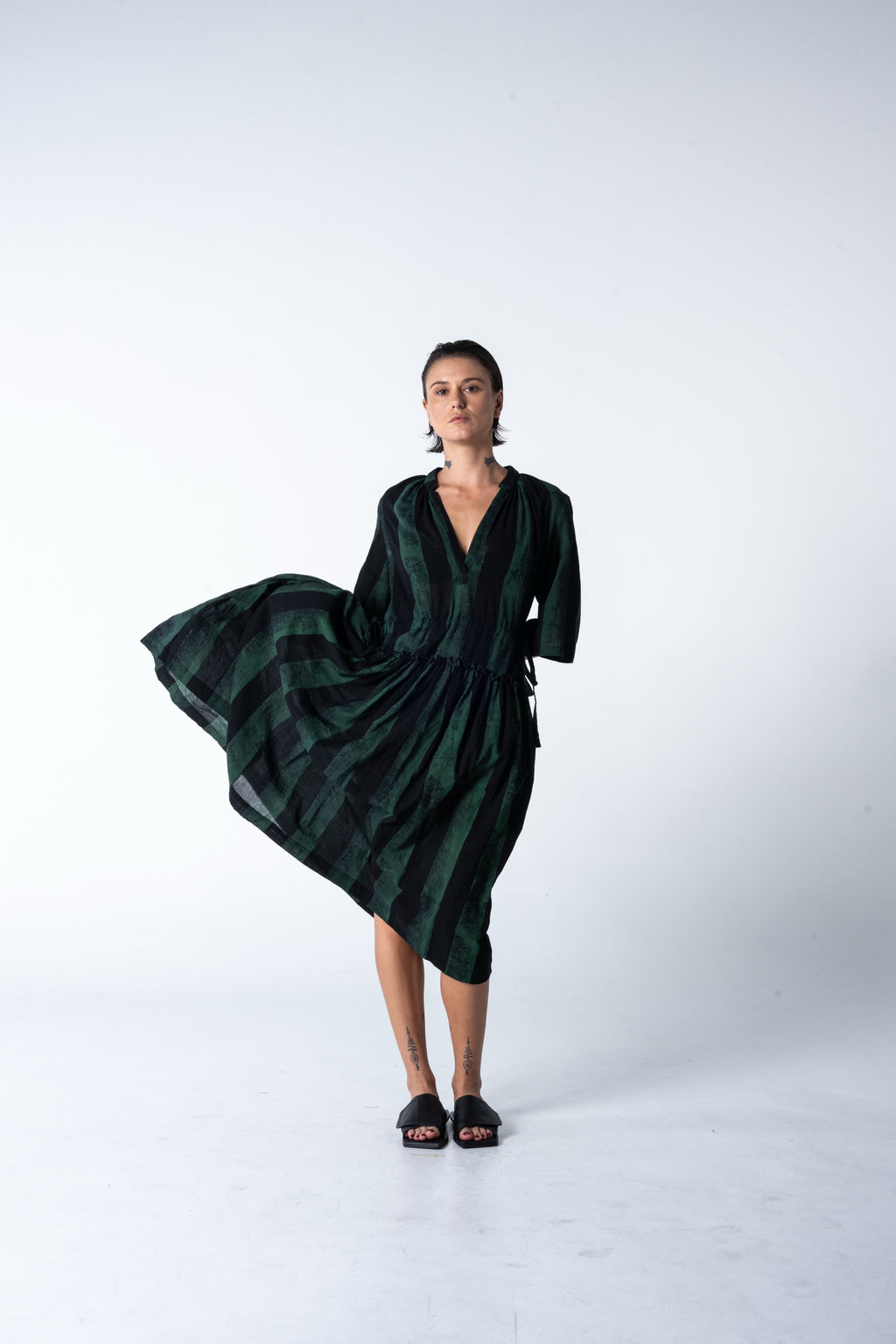 Piccolo Dress - Malachite Stripe