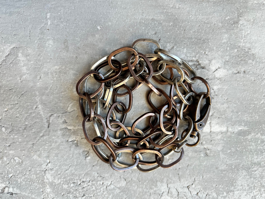Mixed Metal Chunky Necklace
